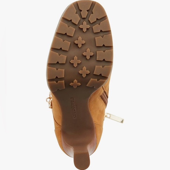 KARL LAGERFELD PARIS • Victoria Ankle Boots • Tan Nubuck - Picture 5 of 15